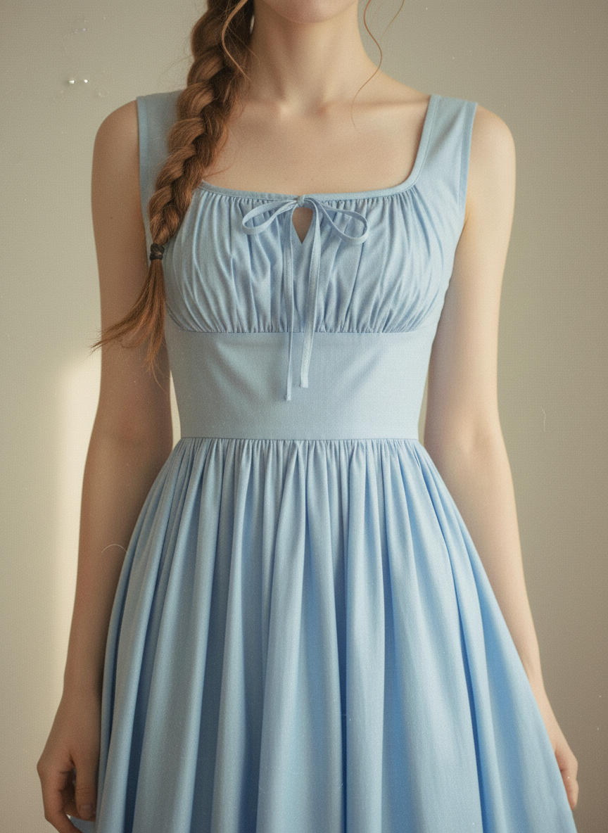 MTO - Michelle Solid Cotton Dress