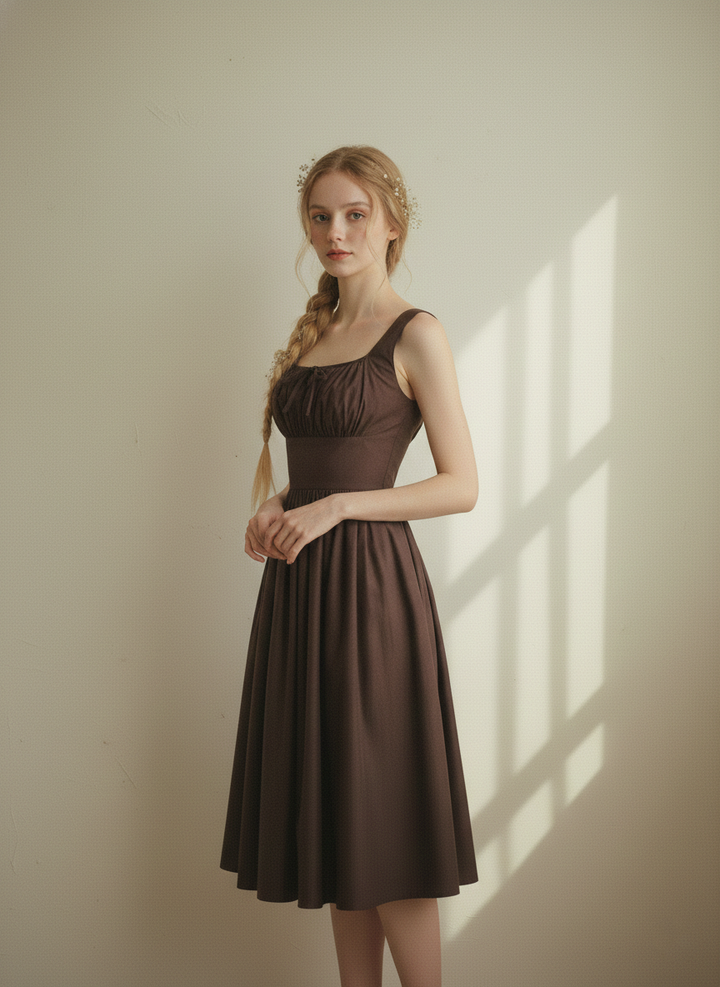 MTO - Michelle Solid Cotton Dress