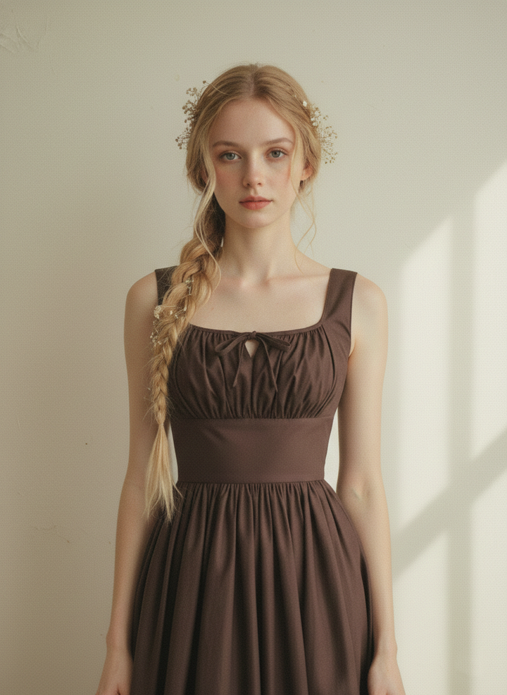 MTO - Michelle Solid Cotton Dress