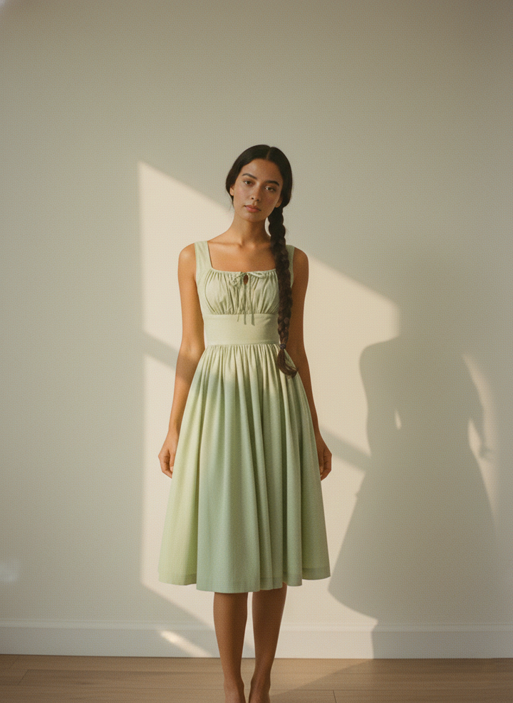 MTO - Michelle Solid Cotton Dress