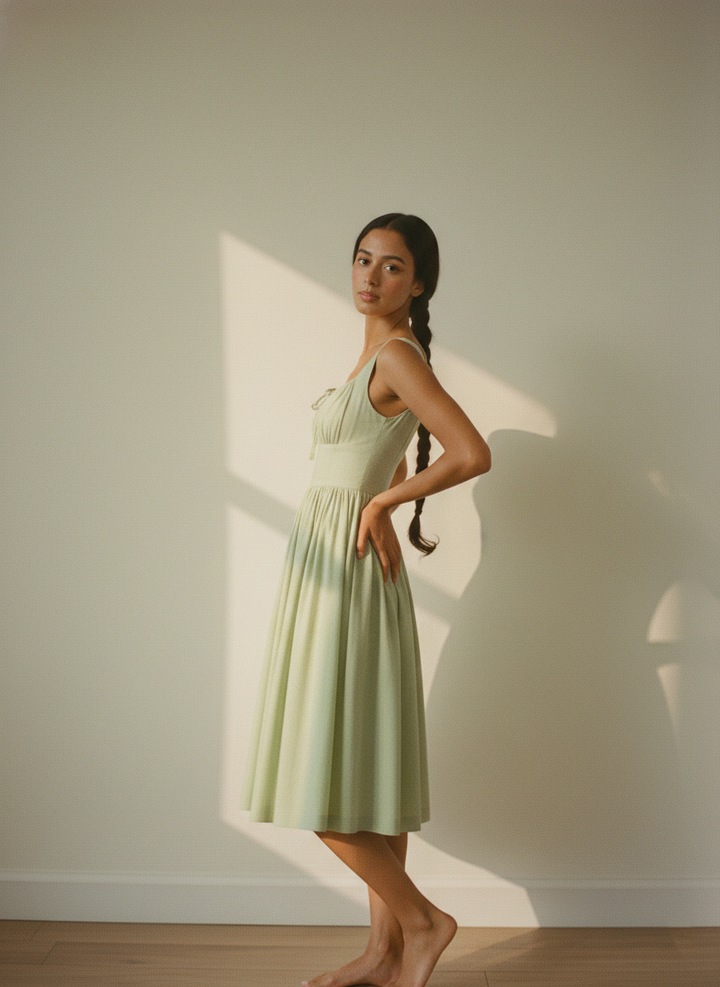 MTO - Michelle Solid Cotton Dress