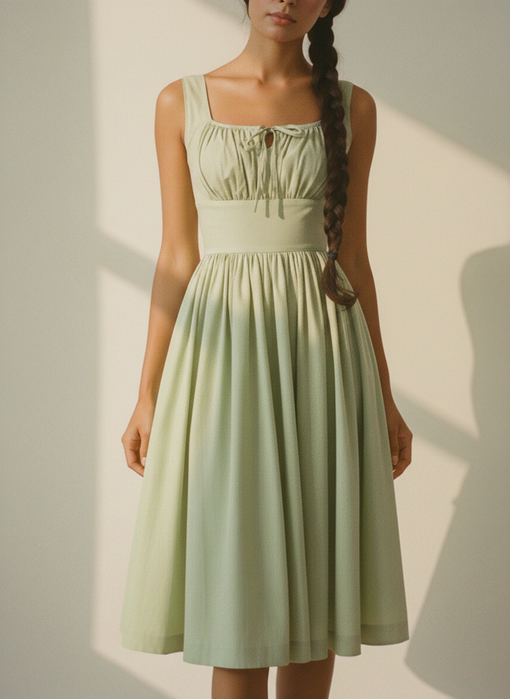 MTO - Michelle Solid Cotton Dress