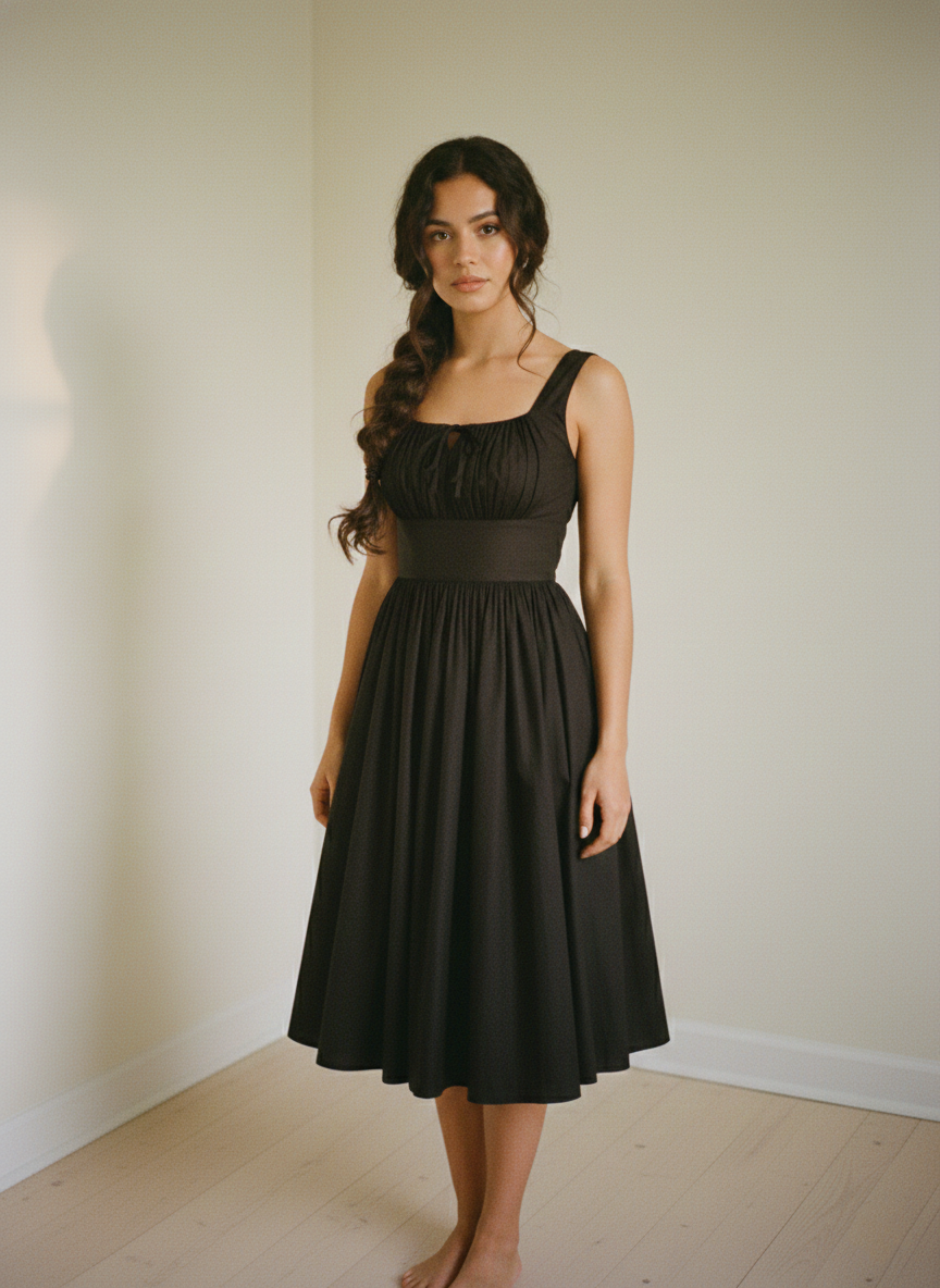 MTO - Michelle Solid Cotton Dress