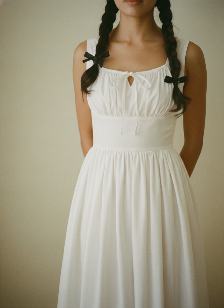 MTO - Michelle Solid Cotton Dress