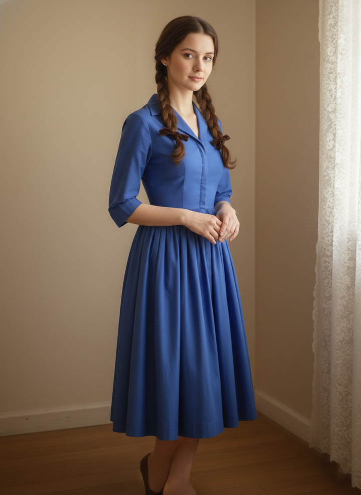 MTO - Natalie Solid Cotton Dress