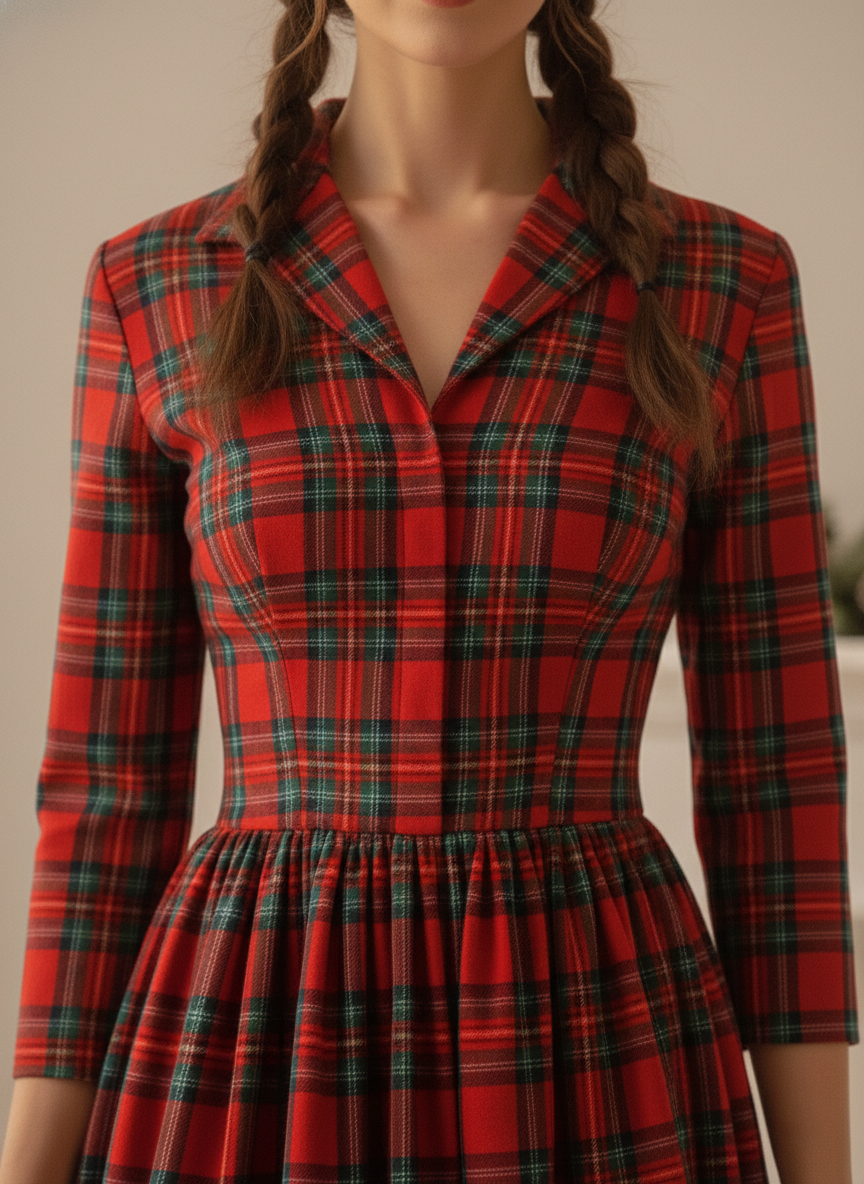 MTO - Natalie Plaid Dress