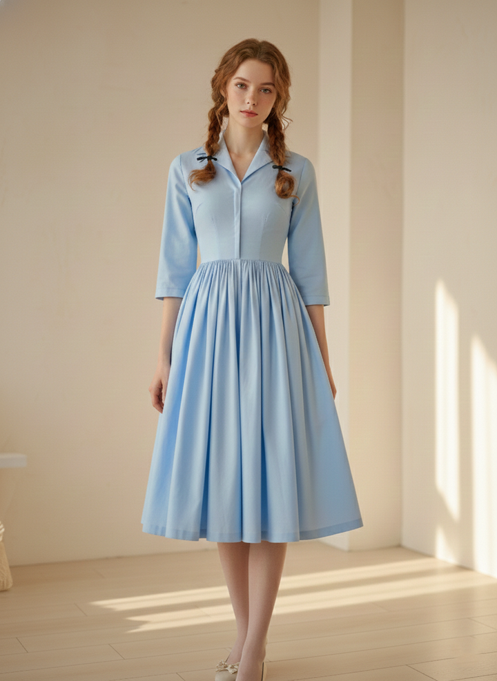MTO - Natalie Solid Cotton Dress