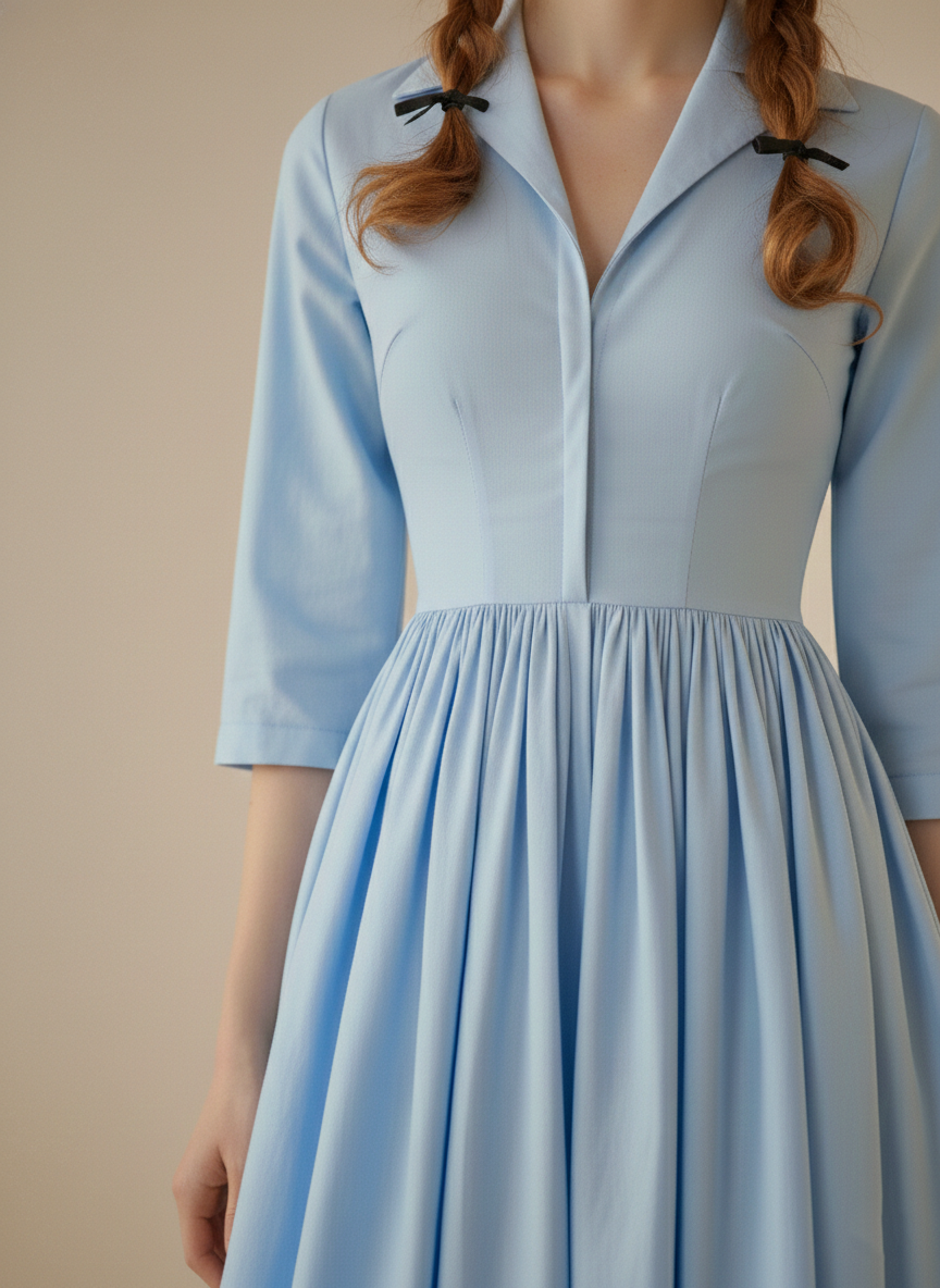 MTO - Natalie Solid Cotton Dress