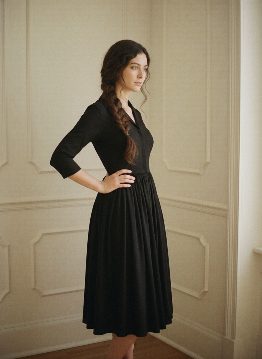 MTO - Natalie Solid Cotton Dress
