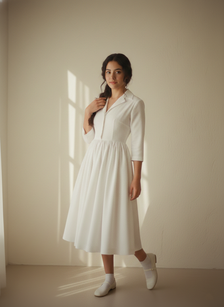 MTO - Natalie Solid Cotton Dress