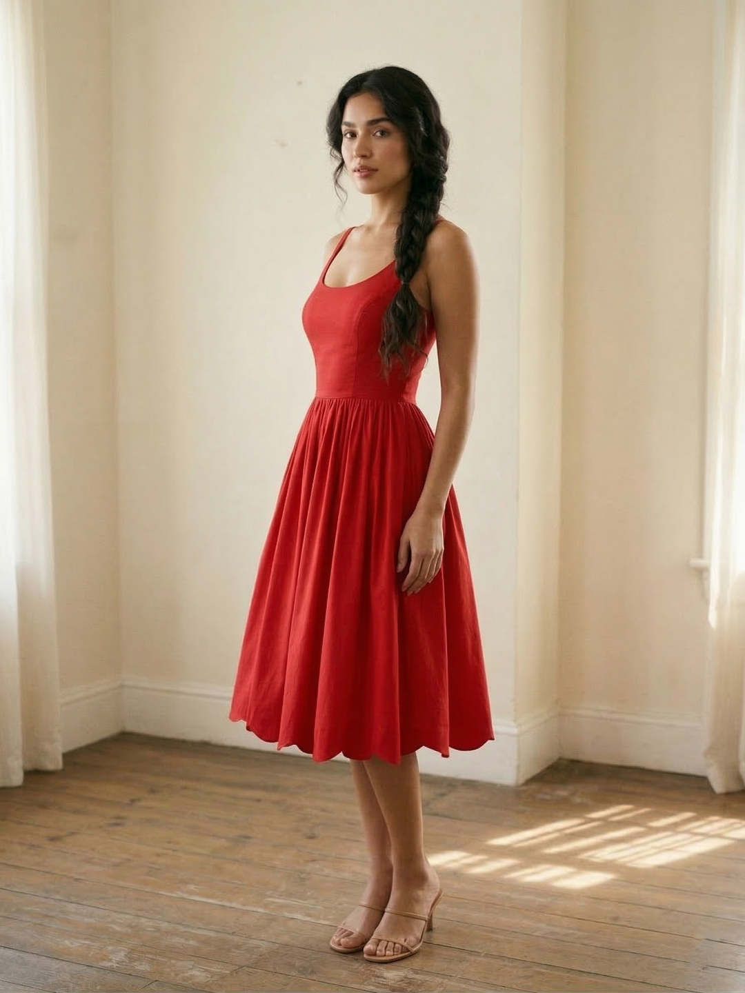 Penelope Solid Cotton Dress