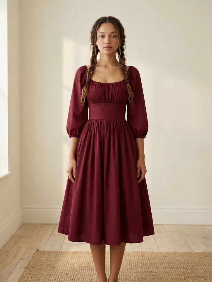 Sydney Solid Cotton Dress