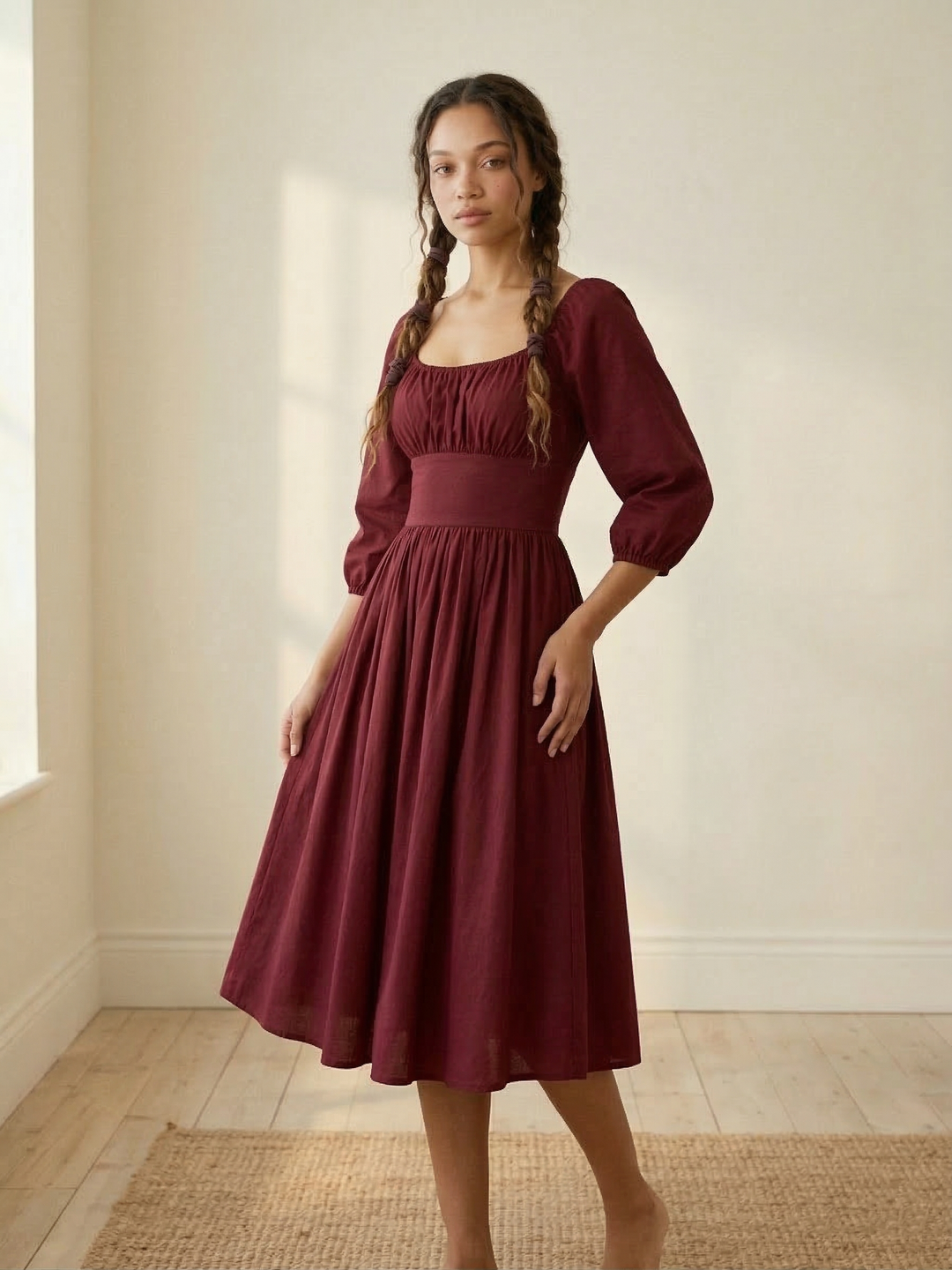 Sydney Solid Cotton Dress