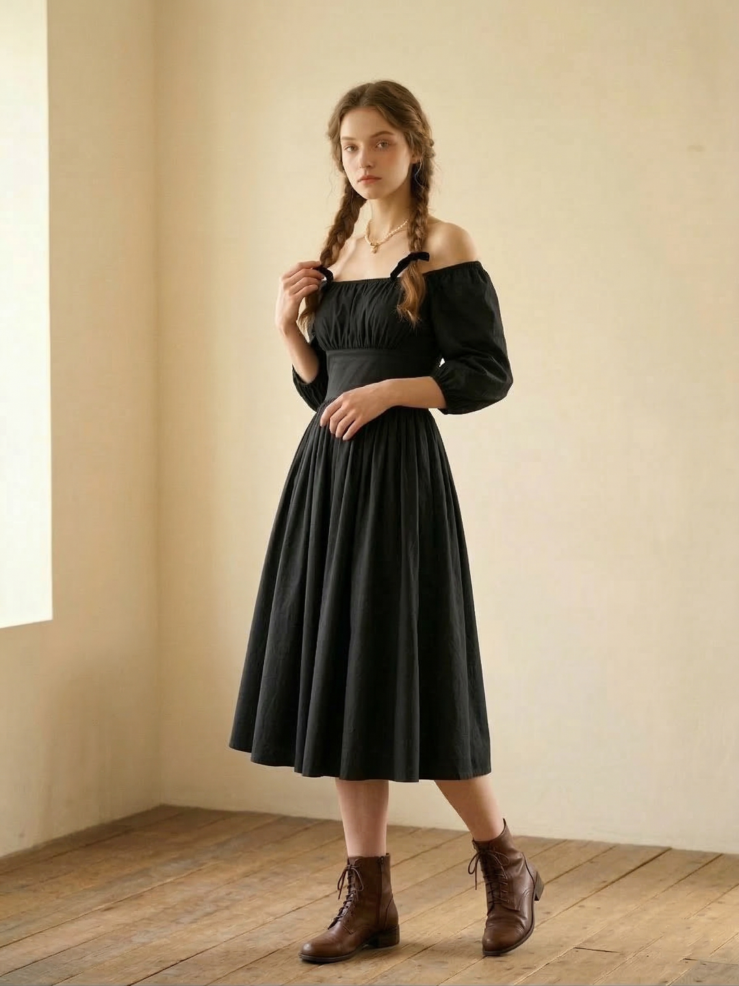 Sydney Solid Cotton Dress