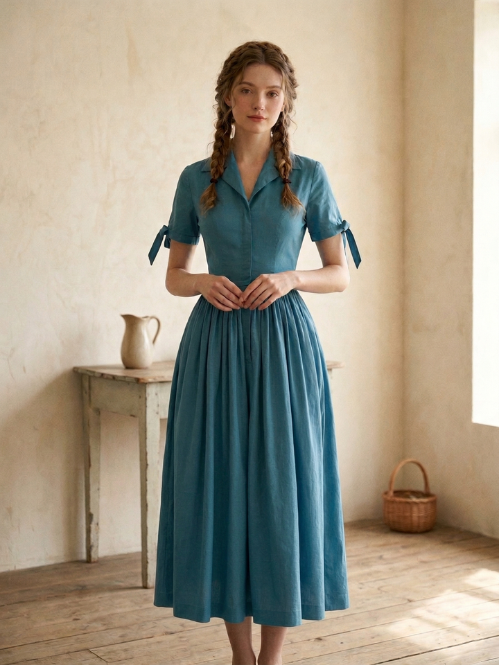 Trudie Solid Cotton Dress