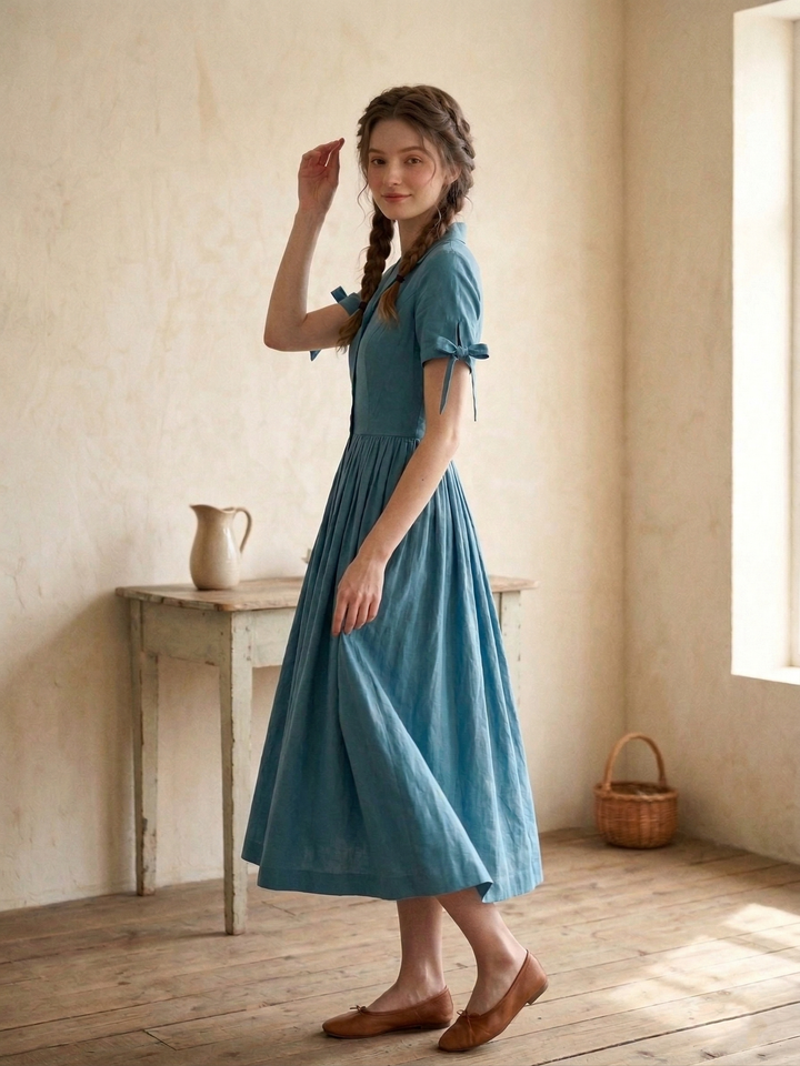 Trudie Solid Cotton Dress