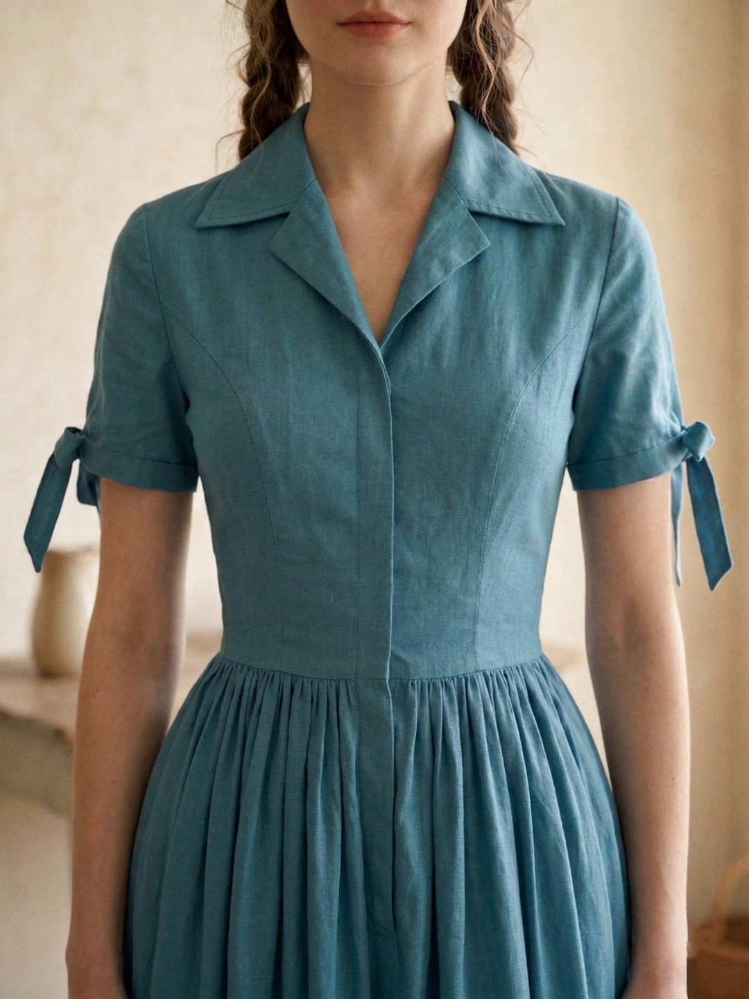 Trudie Solid Cotton Dress