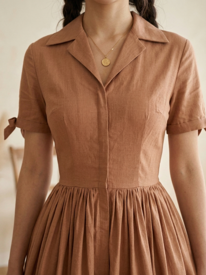 Trudie Solid Cotton Dress