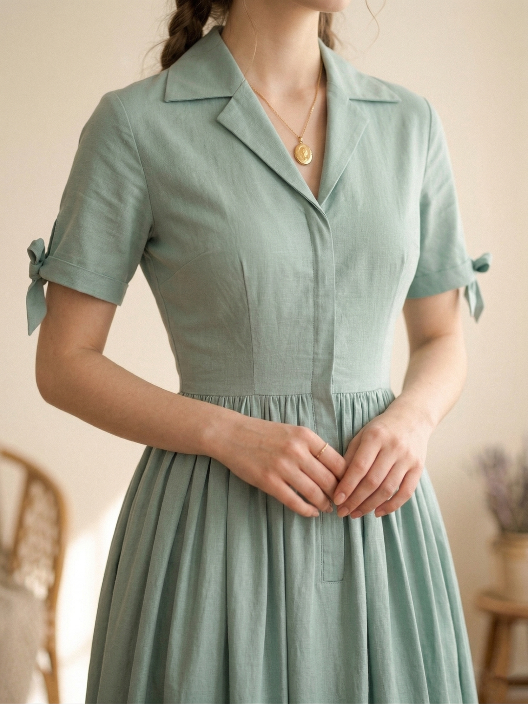 Trudie Solid Cotton Dress