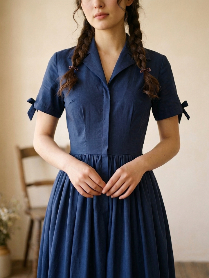 Trudie Solid Cotton Dress