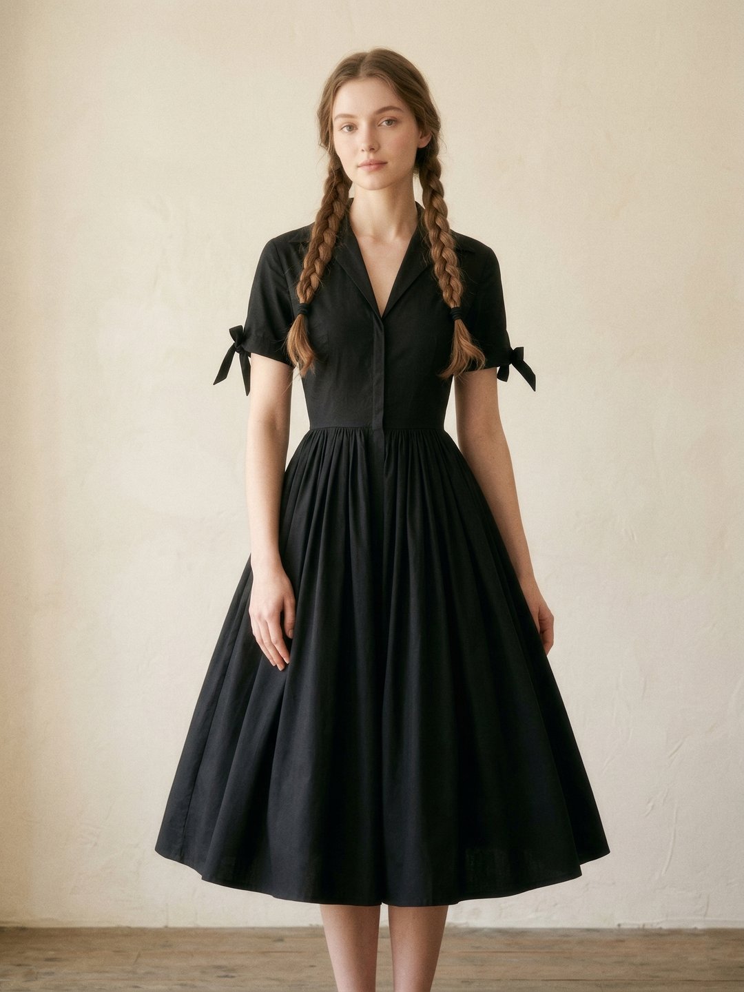 Trudie Solid Cotton Dress
