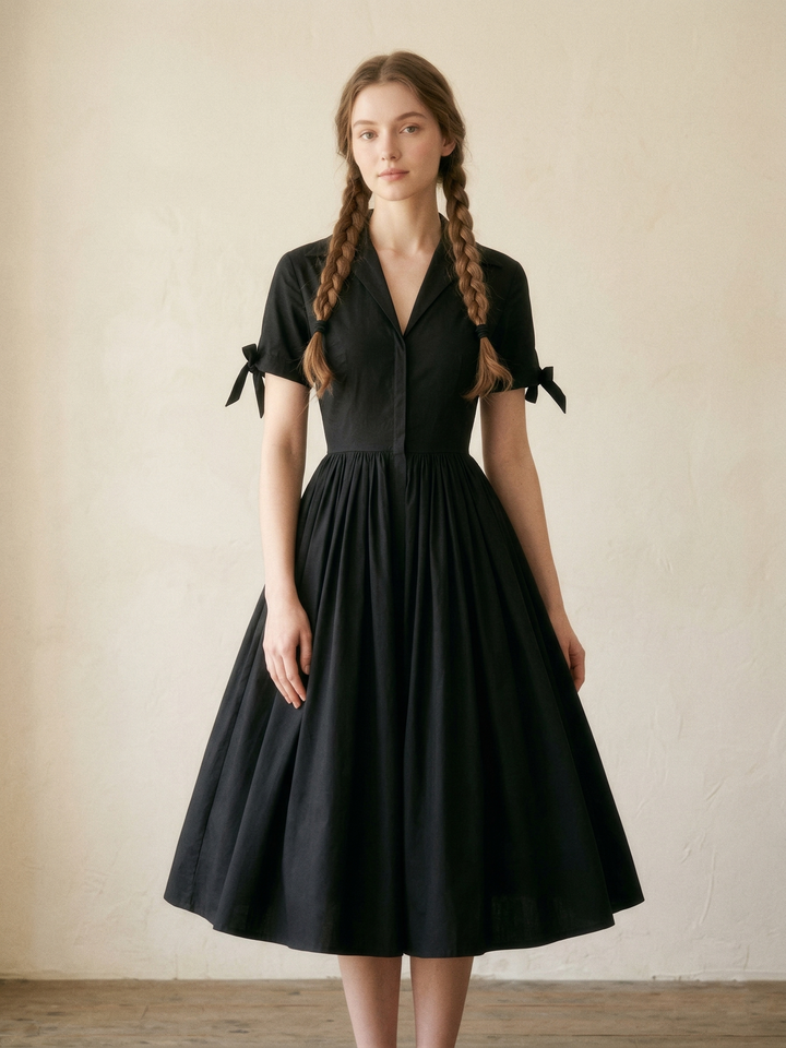 Trudie Solid Cotton Dress