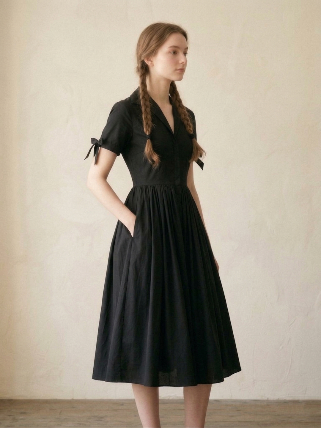 Trudie Solid Cotton Dress