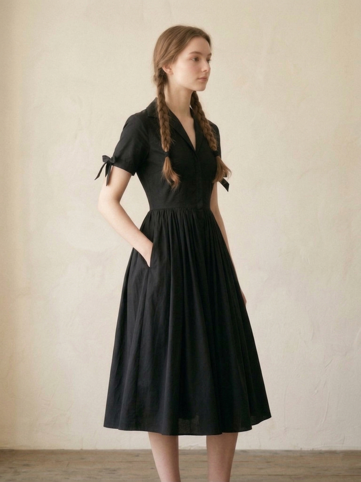Trudie Solid Cotton Dress