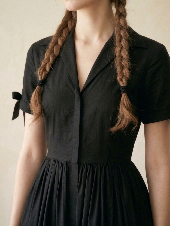 Trudie Solid Cotton Dress