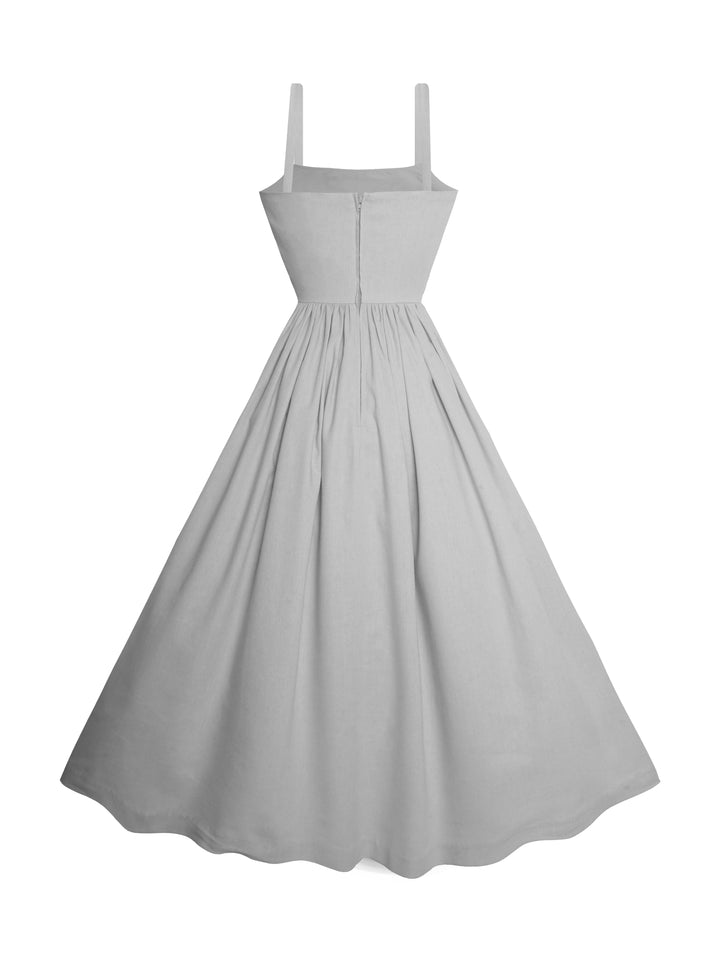 MTO - Grace Dress in Stone Grey Linen