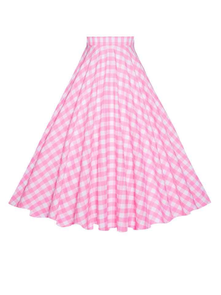 RTS - Taille XL - Jupe Lindy en Lin Rouge Écarlate