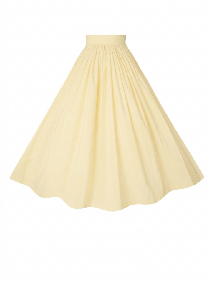 MTO - Lola Solid Cotton Skirt