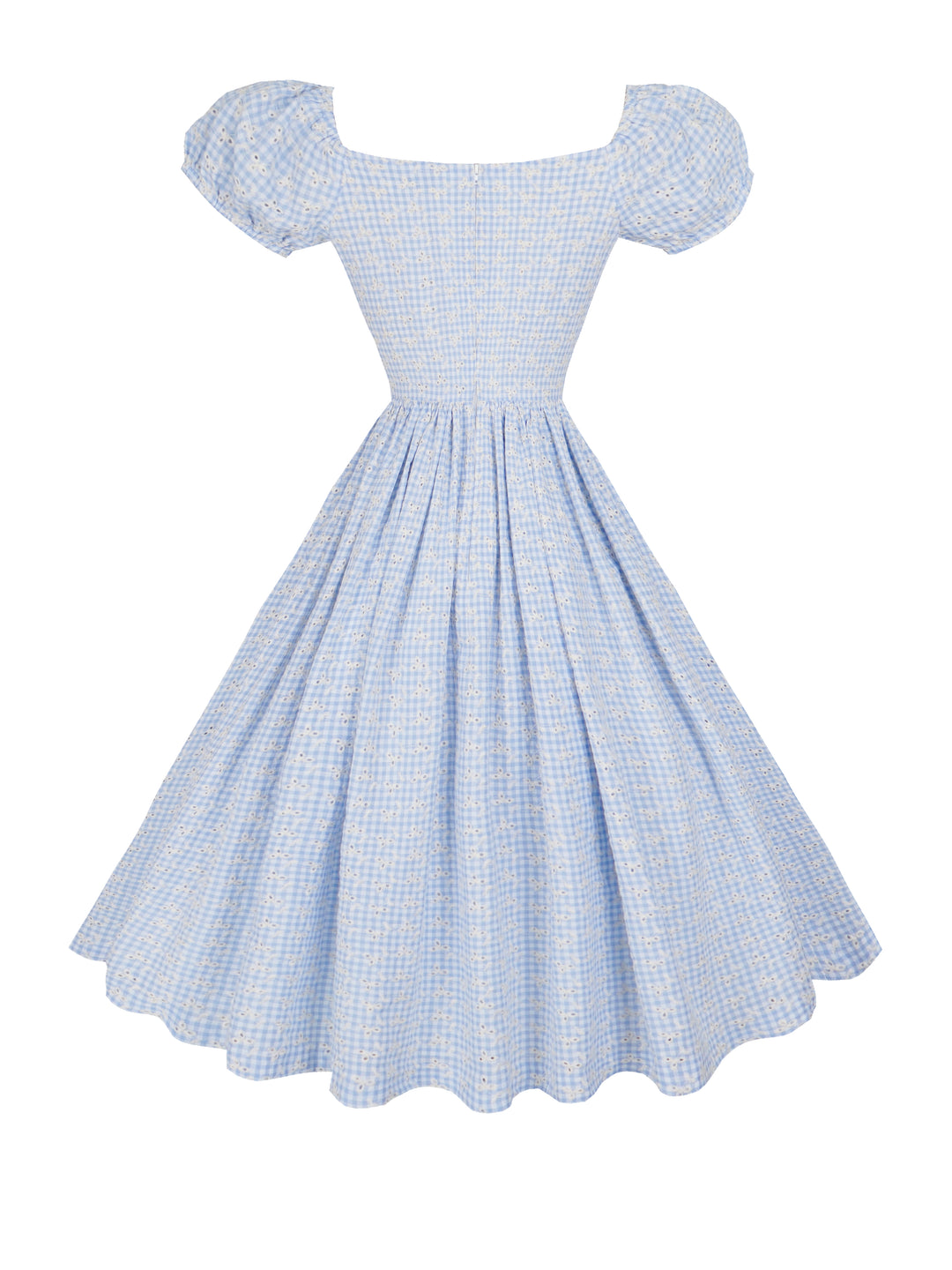 MTO - Loretta Dress in Blue “Country Garden Gingham”