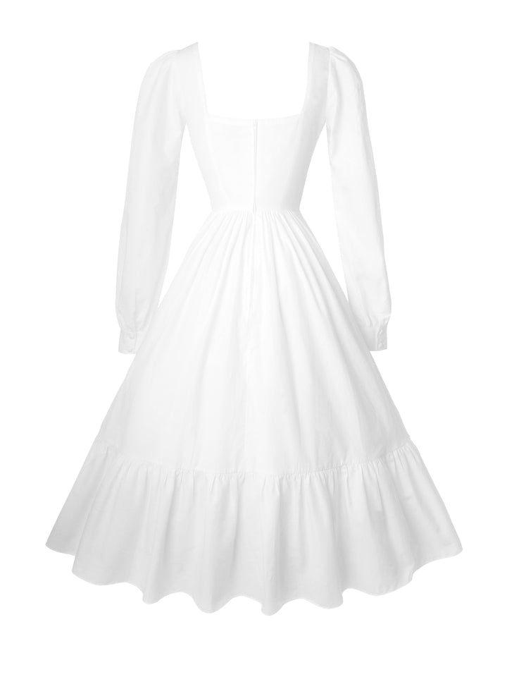 Mary Solid Cotton Dress