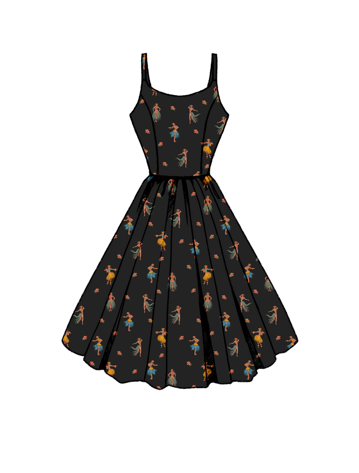 PRE-Order Penelope Dress "Midnight Tropics"