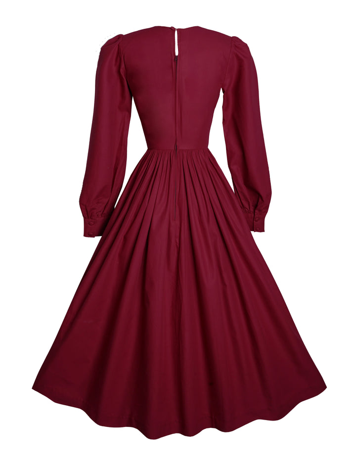RTS - Taille S - Robe Agnès en Coton Bordeaux