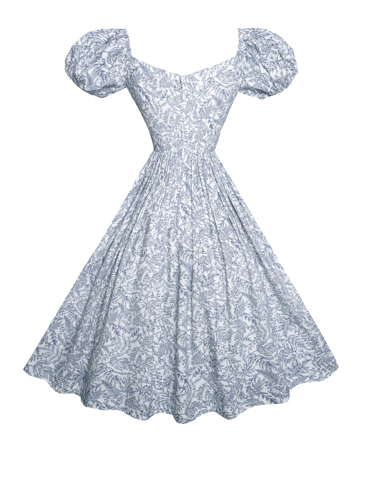 MTO - Margaret Dress "French Countryside" Navy Blue