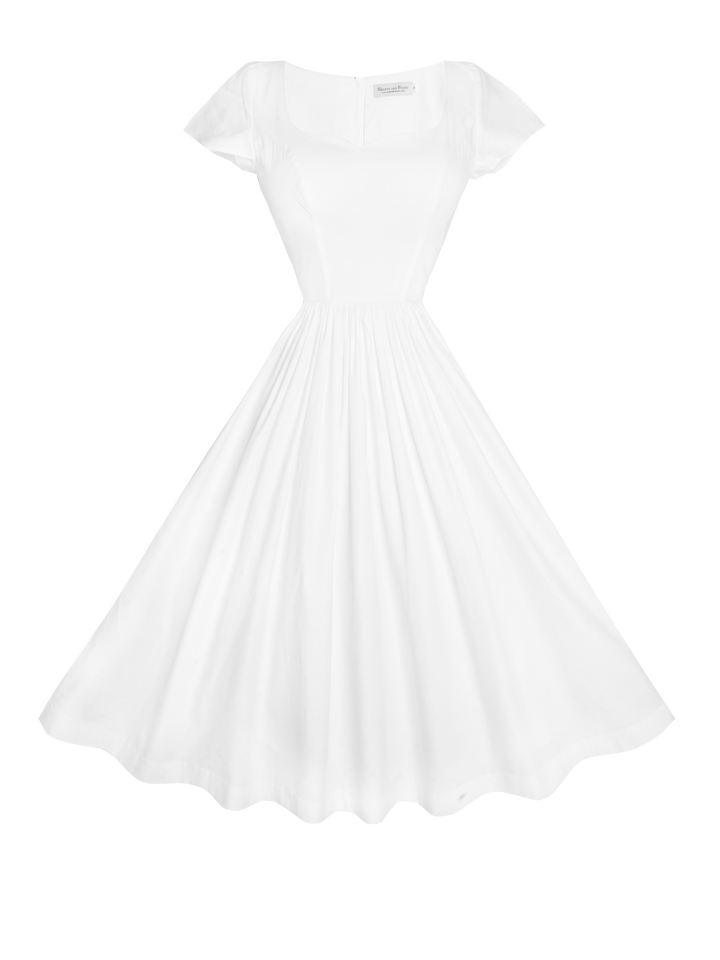 RTS - Size S - Evelyn Dress in White Cotton