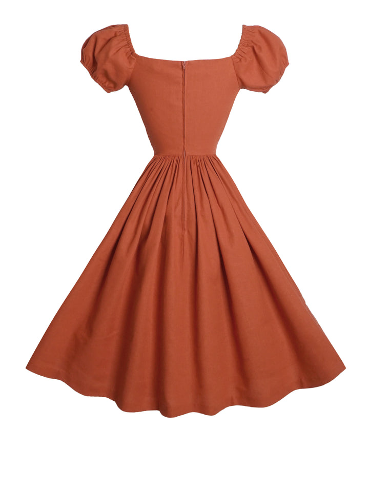 MTO - Loretta Dress in Redwood Linen