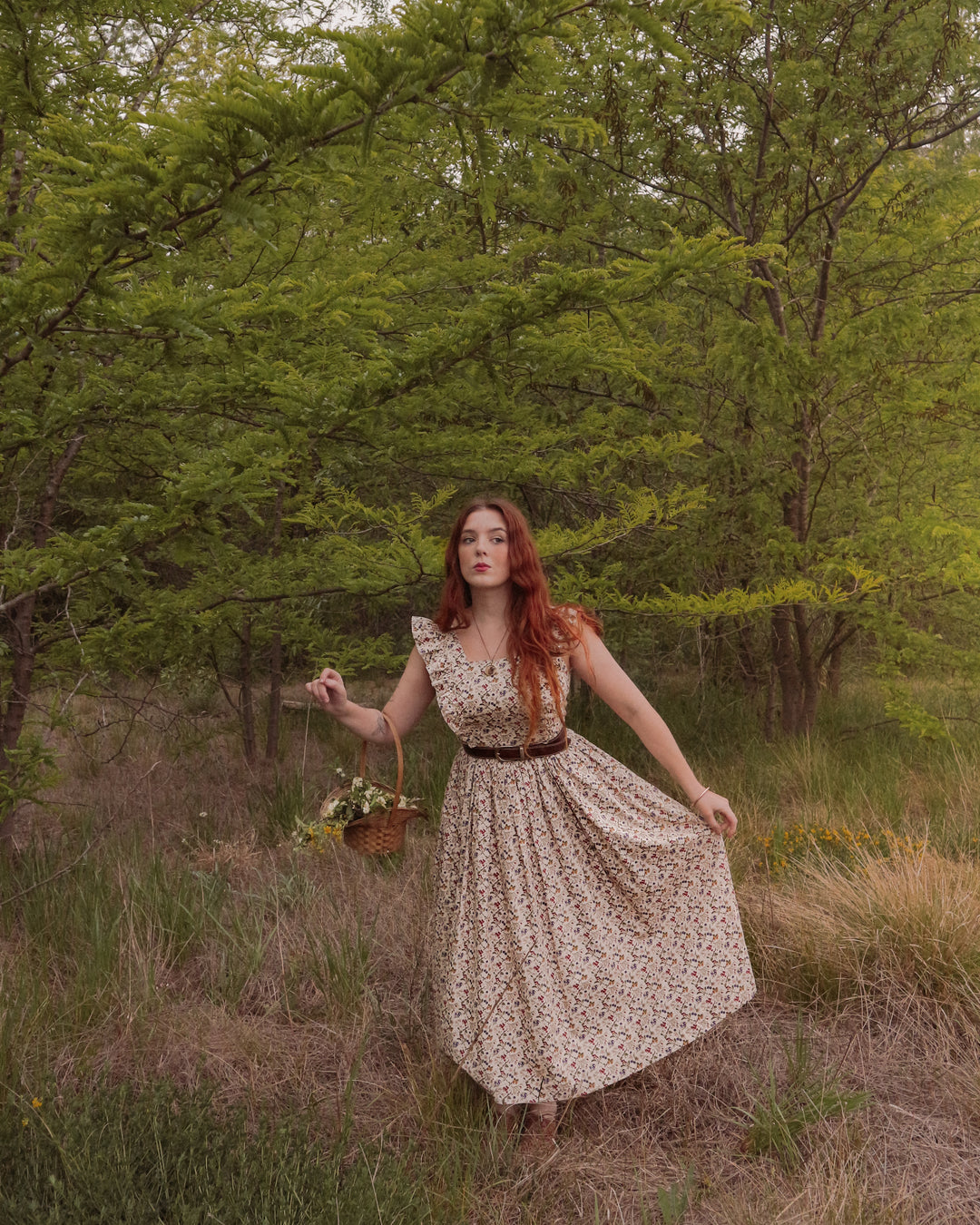 MTO - Lorraine Dress in "Harvest Bloom"