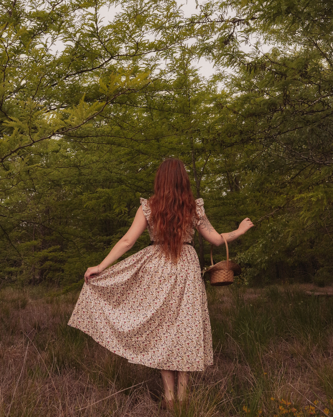 MTO - Lorraine Dress in "Harvest Bloom"