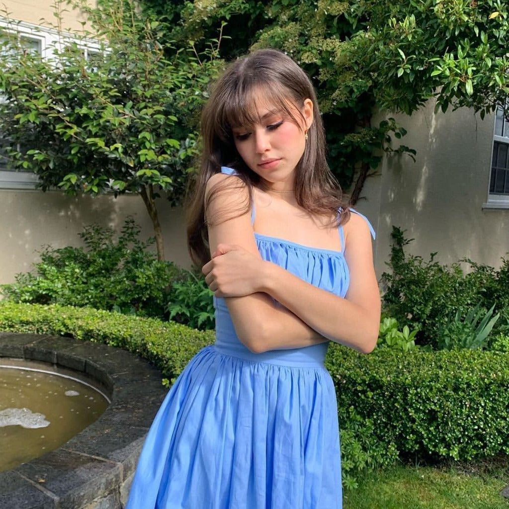 MTO - Kelly Dress in Cinderella Blue Cotton