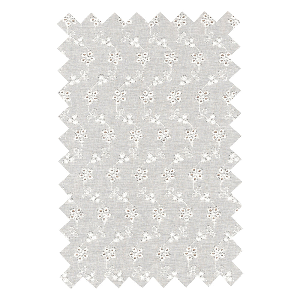 Fabric White "Forget Me Not" Eyelet - By the Yard