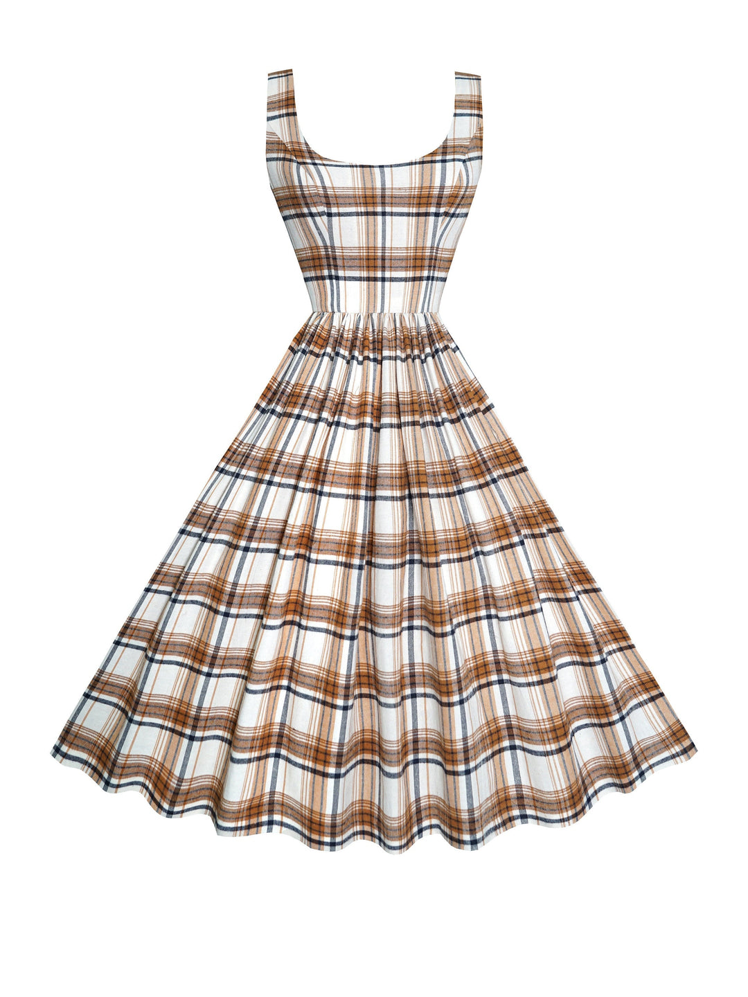 RTS - Size S - Emily Dress "Khaki Plaid"