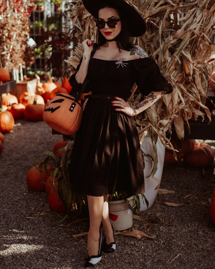 Sydney Dress in Midnight Black Linen