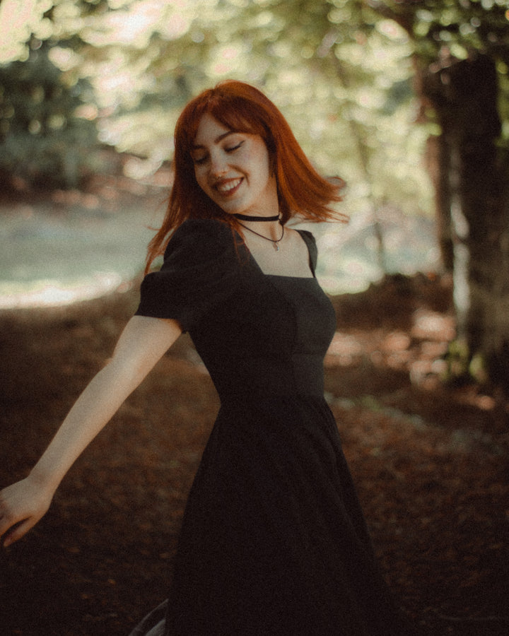 Isadora Dress Midnight Black Linen