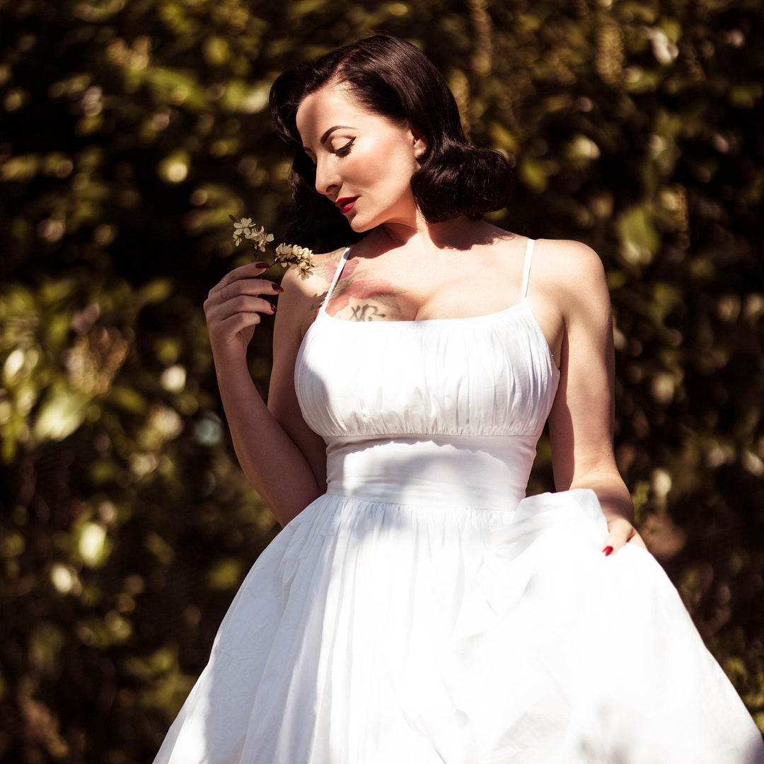 RTS - MULTI SIZE - Grace Dress in White Cotton