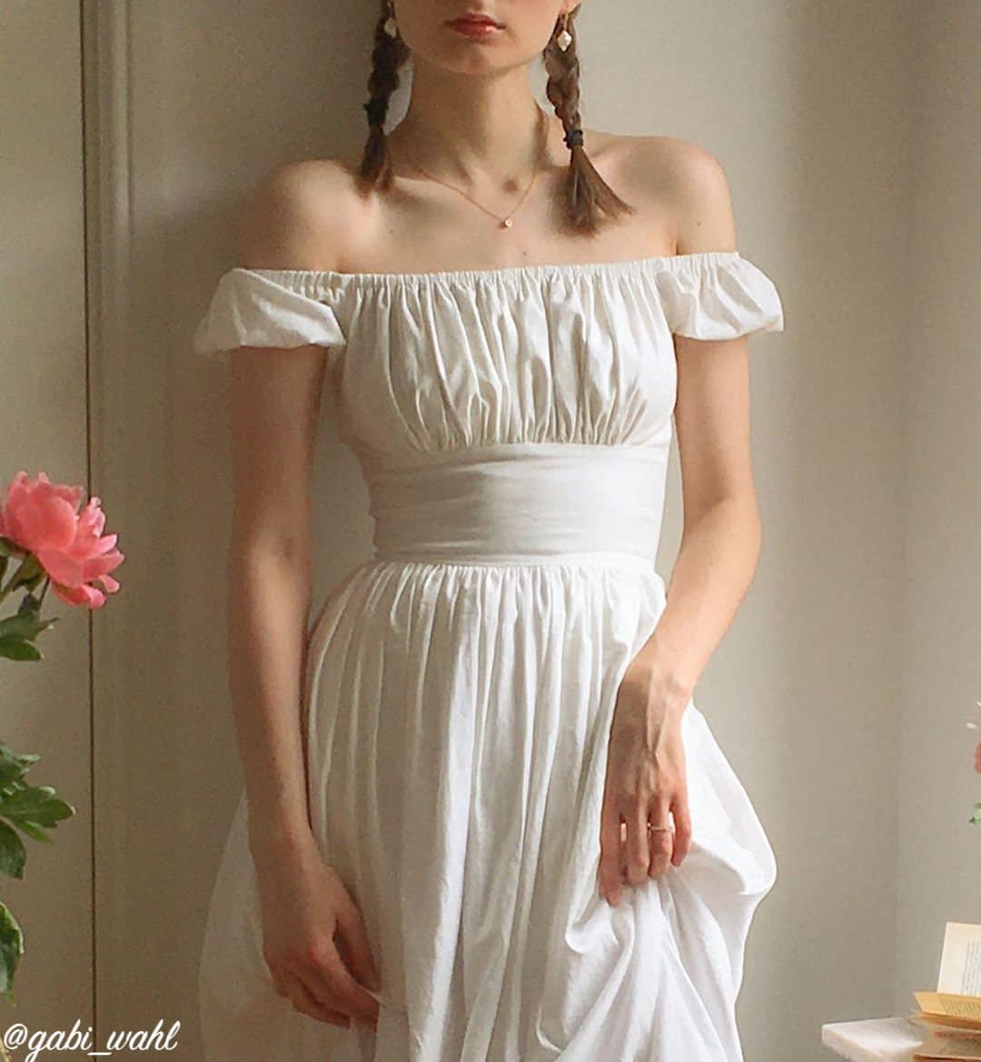 MTO - Loretta Dress in White Cotton