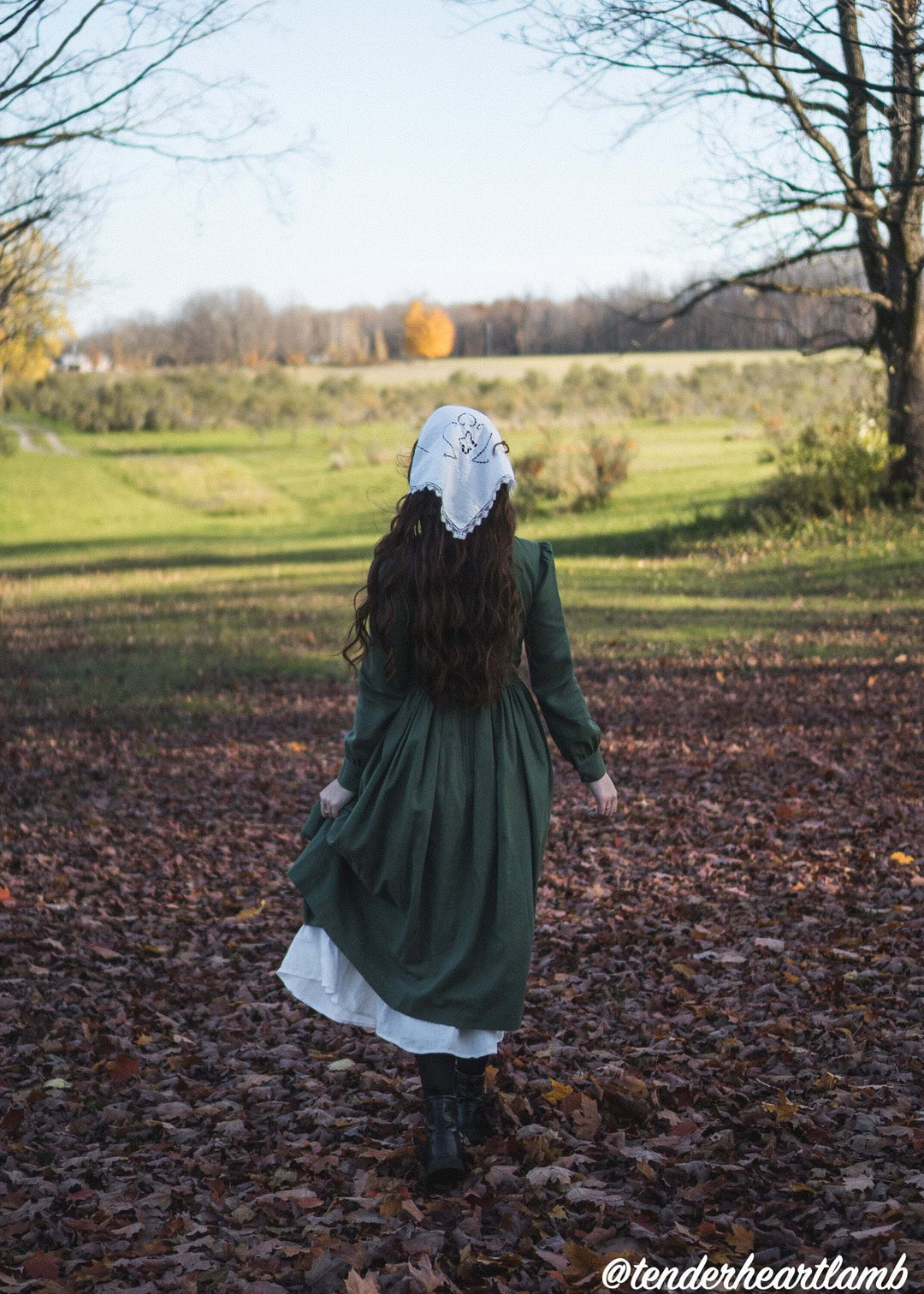 RTS - MULTI SIZE - Agnes Dress in Hunters Green Linen