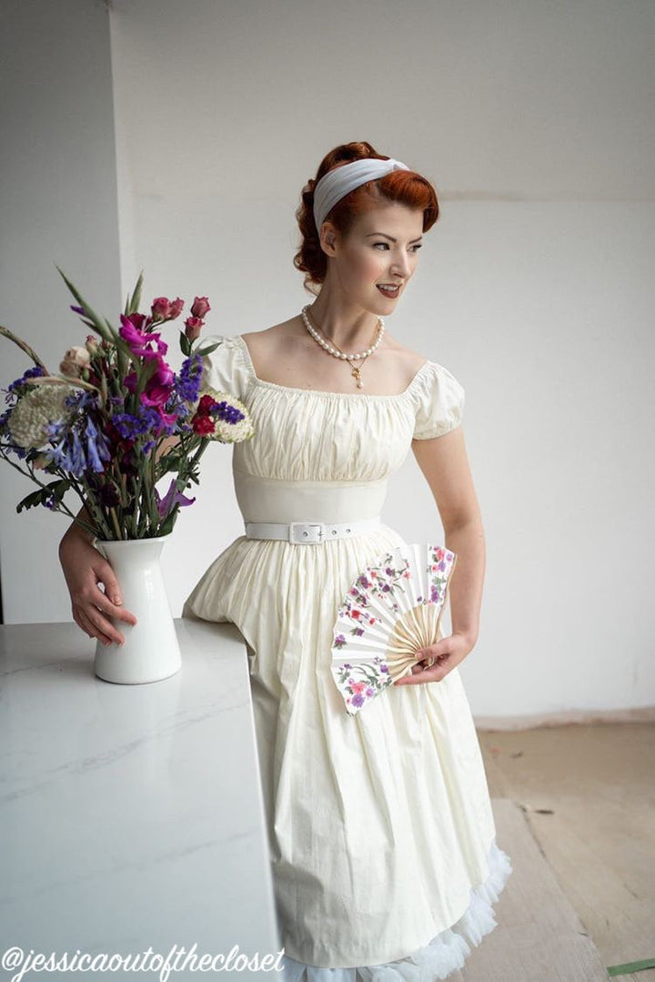 MTO - Loretta Dress in Cream Cotton